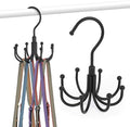 ZEDODIER 2 Pack Purse Hanger Organizer for Closet, Rotatable Sturdy Purses Holder Holds 16 Bags, Metal Space Saving Closet Organizers and Storage, Black