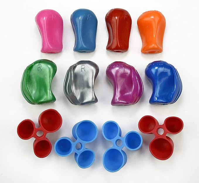 The Pencil Grip Bestsellers 12 Pack for Righties and Lefties with 4 Original Pencil Grips, 4 Crossover Grips and 4 Claw Grips (BGP-012), Assorted Colors