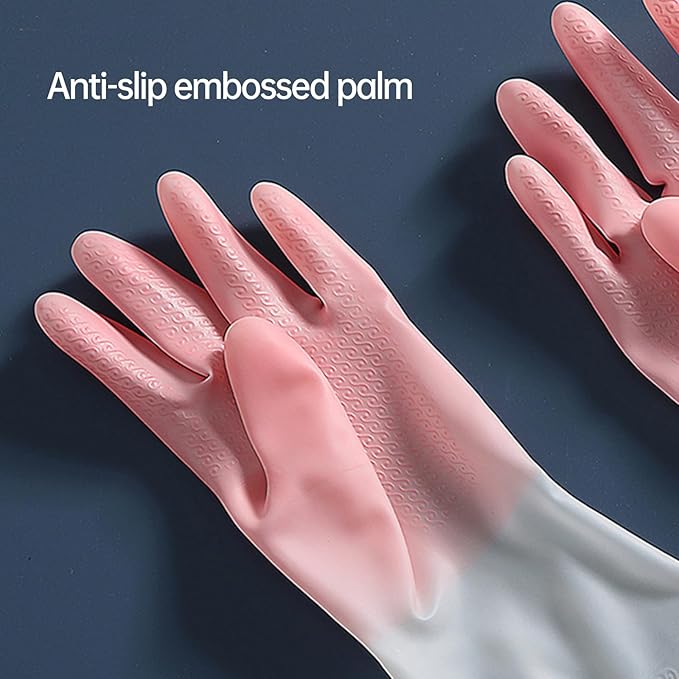 Rubber Gloves for Dishwashing,Cleaning Gloves for Women Dish,Dishwashing Gloves Medium Best.Pefect for Woman Men(2 Pairs M).