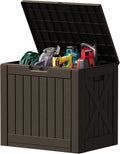 Devoko 40 Gallon Deck Box Lockable Outdoor Storage Box Waterproof for Patio | Weatherproof Use Indoors Outdoors, Holds Patio Cushions, Garden Tools & Pool Supplies, Easy 15-min assembly.