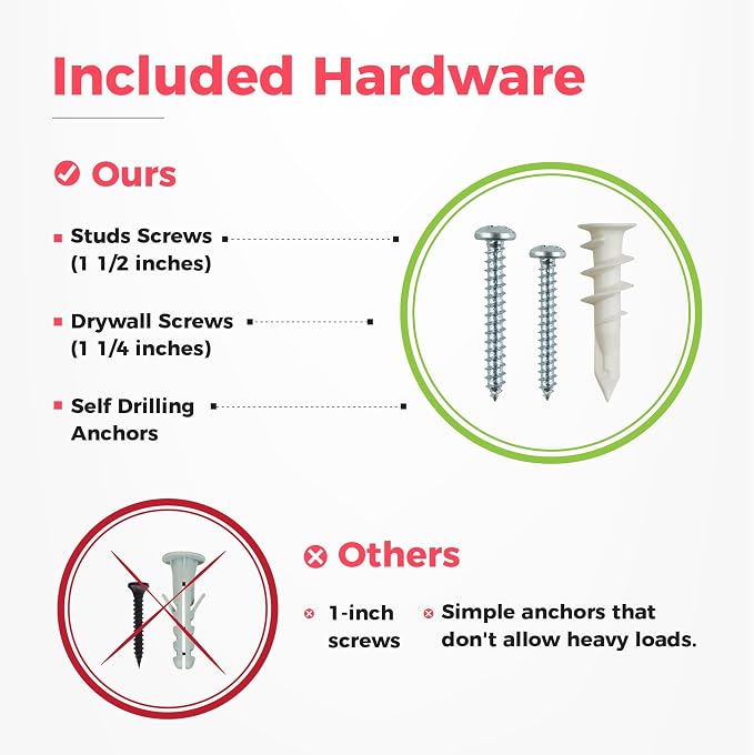TIDYME Garage Tool Organizer Wall Mount - 48 inches - Sturdy Storage Rack with Adjustable Hooks, Anti-Rust - Easy Installation, 300lbs Capacity - Garden Tool Organizer (03 Racks & 06 Hooks)