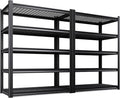 Set of 2 71"H Garage Shelving-3000LBS 5 Tier Storage Shelves,Adjustable Heavy Duty Metal Shelving Unit and Storage Large Wire Rack,Utility Steel Shelf For Shop Warehouse Industrial Pantry 71"x35"x16"