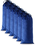6 Pcs Single Shoe Bags for Travel, Velvet Bag, Palace Blue, 17.3x8.6 Inch | Washable & Reusable Travel Shoe Bags, Dustproof Shoe Bags with Drawstring Closure, Suitable for Travel, Home Storage