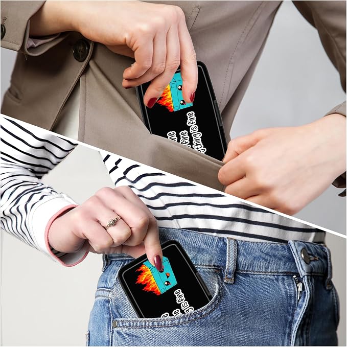Card Holder Credit Cards Holder for Women RFID wallet women Business Card Holder Wallet Mini Aluminum Card Wallet RFID Blocking Slim Metal Hard Card for Women, Art Dumpster