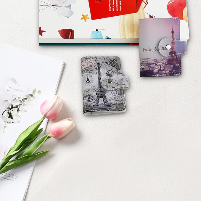 2 Pcs Credit Card Holder and business card holder，Sd Card Holder Each Has 26 Card Organizers, 2024 New Credit Card Holders book for Men and Women.