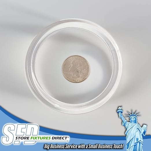 Clear Plastic Retail Scarf Rings - Round Fine Garment Hangers - 2.58" ID - 3.25" OD - 10 Pack