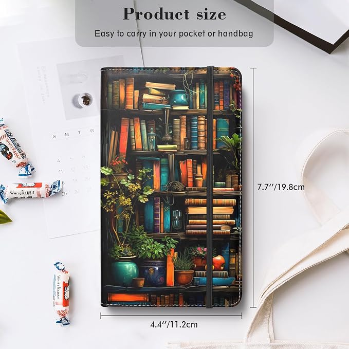 Floral Business Card Book Holder Organizer for Women, 240 Card Capacity, Stylish Name Card and Credit Card Holder for Professionals (Bookshelf)