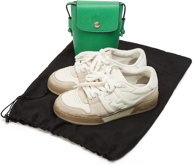 LAKE OF FIRE 4-Piece Travel Shoe Bags for Packing, 17.7" x 13.8" Dustproof Shoe Bags with Drawstring Closure,Washable & Reusable(Black)