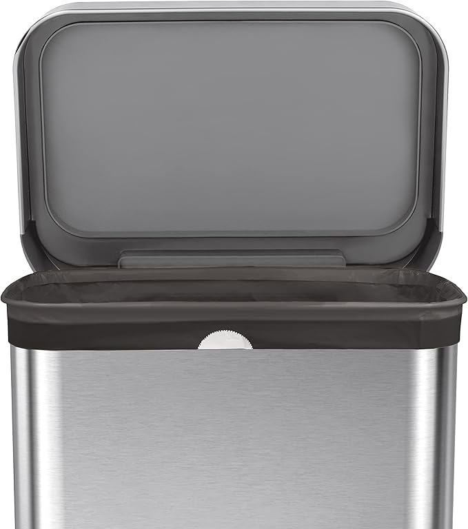 simplehuman Code Q 60 Count, Genuine Odorsorb Custom Fit Liners, Drawstring Odor Absorbing Trash Bags in Dispenser Packs, 50-65 Liter / 13-17 Gallon
