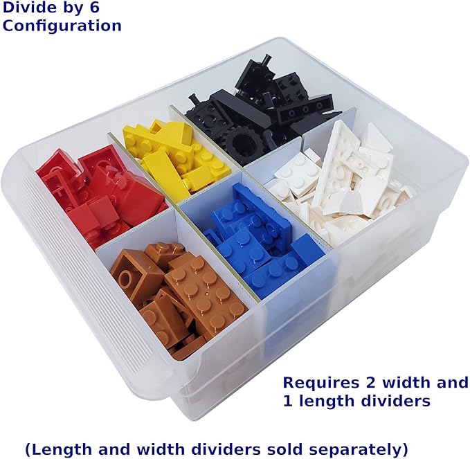 (24-Pack) Large Drawer Configurable Width Dividers compatible with Akro-Mils Plastic Storage Craft Cabinets, (Dividers Only)