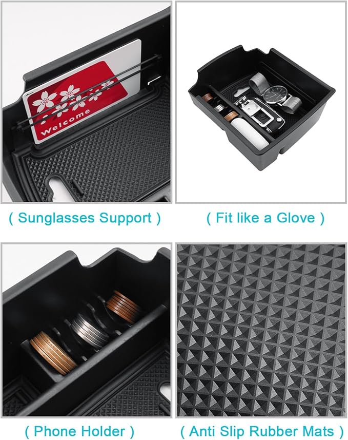 CDEFG for 2025 2026 Hyundai Venue Center Console Organizer Tray for Hyundai Venue 2020-2025 2026 Accessories Middle Organizer Armrest Storage Box Arm Rest Insert Tray