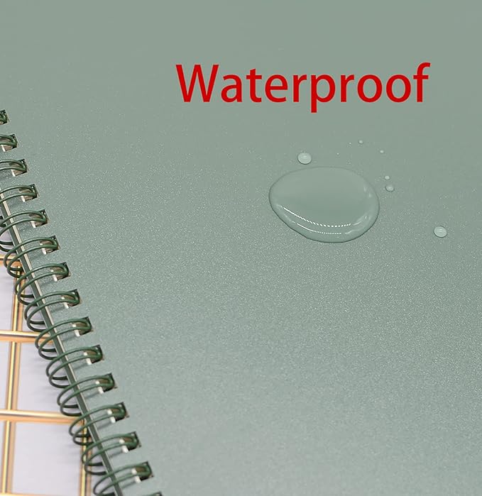 Yansanido Spiral Notebook, 4 Pcs 4 Color A5 Size Thick Plastic Hardcover 8mm Ruled Paper 80 Sheets (160 Pages) Journal for School and Office Supplies (4 Pcs A5)