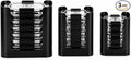 Food Container Lid Organizer for Rubbermaid Brilliance Lids, 3 Pcs Lid Organizers for Cabinet, Holds 24 Snap-On Lids, Stackable Kitchen Cabinet Organizer for 0.5, 1.3, 3.2 & 4.7 Cup Lid, Black