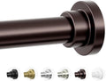 Mcrbeay Shower Curtain Rod, 1" Diameter Heavy Duty Tension Shower Rod, Non Slip Adjustable 28-74 inch No Drill Shower Curtain Rods Spring Tension For Bathroom, Shower Stall, No Rust, Bronze