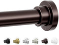 Mcrbeay Shower Curtain Rod, 1" Diameter Heavy Duty Tension Shower Rod, Non Slip Adjustable 28-102 inch No Drilling Shower Curtain Rods Spring Tension For Bathroom, Shower Stall, No Rust, Bronze