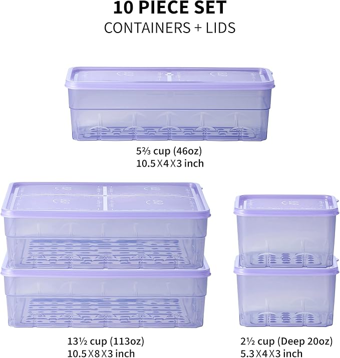 Freezer Containers for Food Storage 10pcs - Soup with Lids Safe/Startr Package - Twist Release - Flexible Frozen Design - BPA Free