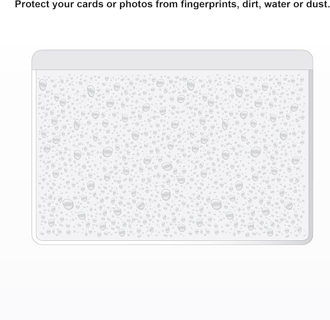 IMAGAME Clear Adhesive 4" x 6" Index Card Pockets, Labels Holders, 50 Pack | Top Open for Loading, Plastic Labels Holders, For Storage Bins and Library Card, Organizing and Protecting Cards, Photos