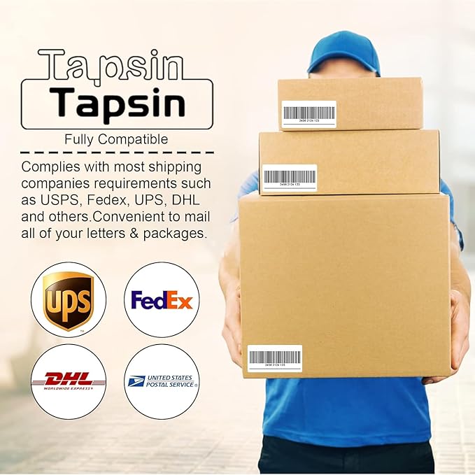 10up 50 Sheets Sticker Labels Compatible Laser/Ink Jet Shipping Labels, 2" X 4" Labels for Shipping/Mailing (500 Labels)