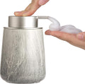 Enra Ceramic Foaming Soap Dispenser,12 oz Gray Hand Foam Soap Dispenser for Bathroom Kitchen with Easy-to-Press Pump(Gray Foam Type)