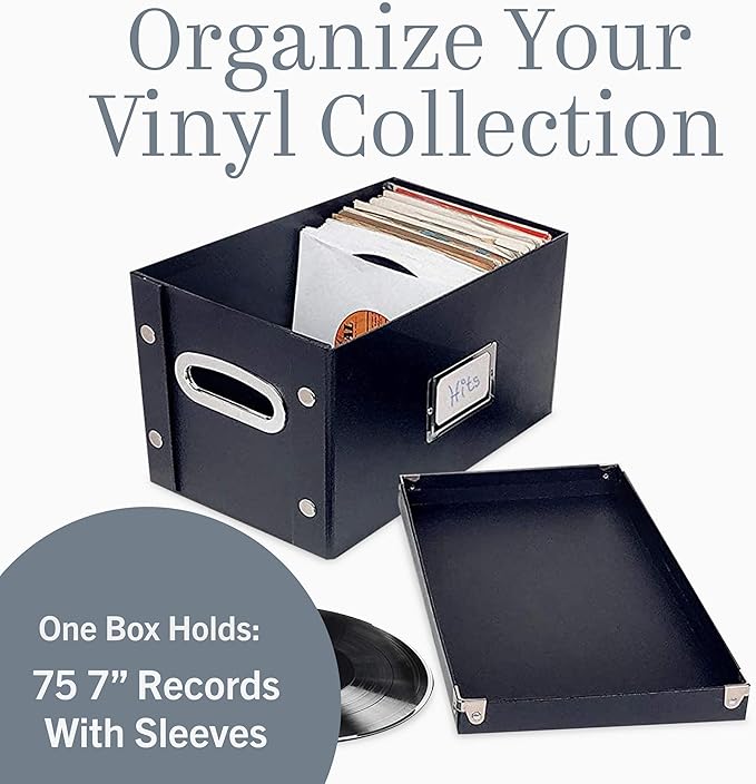Snap-N-Store 45 RPM, Vinyl Box Black SNS02079