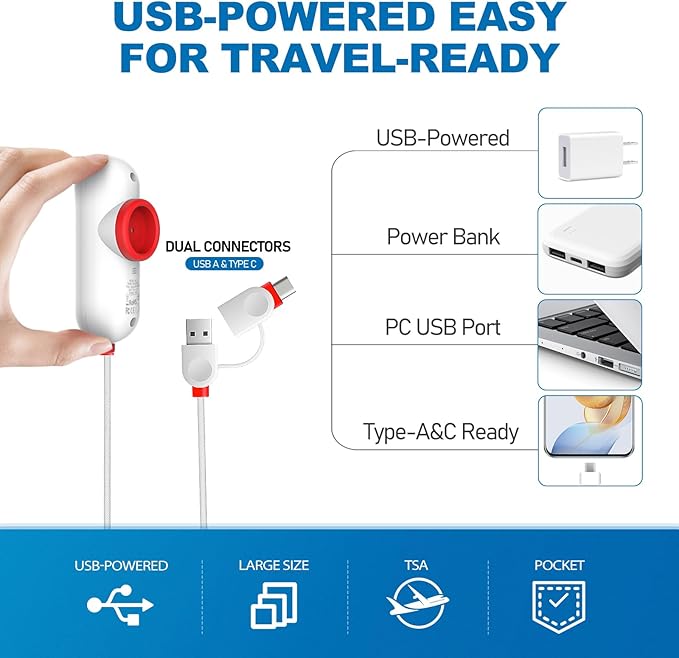 VMstr USB Vacuum Pump for Storage Bags, Portable Charging Travel Vacuum Bags with Pump for Clothing
