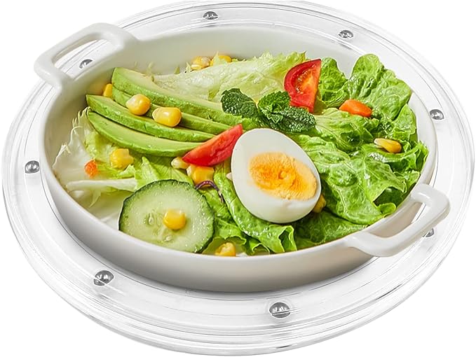 Jersvims 6 Inch Acrylic Turntable Platter, Transparent, 2Pcs | Round Rotating Plate, For Kitchen Pantry Cabinet Desk, Spice Cake Cookie Decorating