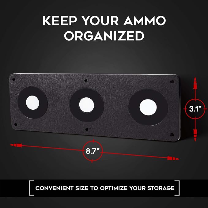 Keeper MG Magnetic Ammunition Holder for Gun Magazines and Clips, Organize Mount in Your Gun Safe, Locker Cabinet, Vault, Ultimate Ammo Storage Accessories for Handgun, Oistol and Rifle Mags, Black