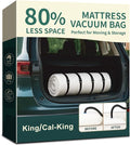 Memory Foam Mattress Vacuum Bag for Moving and Storage – Heavy Duty Compression Bag with Straps, Vacuum Bag for Memory Foam Mattress (King/Cal King, 4 Straps)
