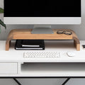 Anji Mountain Wood Monitor Stand Riser Desk Desktop Organizer Table for Home, Office Workspace, Laptop Riser, Ergonomic Design Stand for Gaming Setup, Mango
