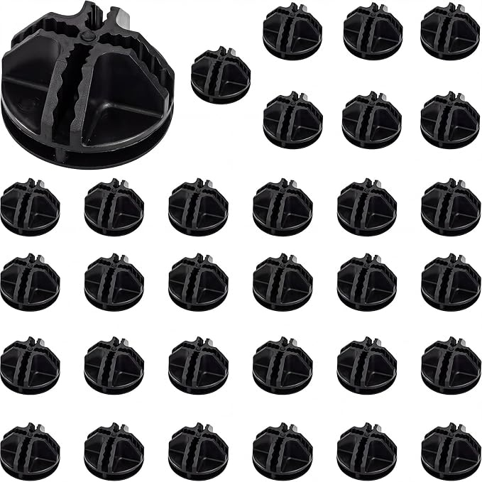 32 Pieces Cube Connectors Plastic Storage Wire Cube Organizer ABS Connectors for Modular Closet Storage Organizer and Wire Shelf (Black)