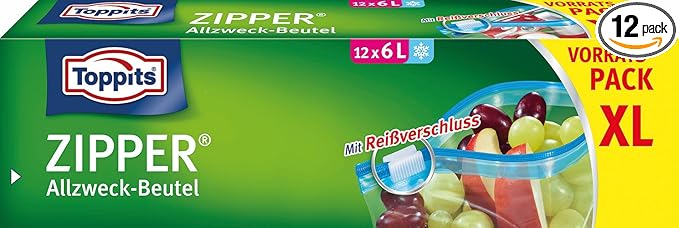 Toppits - Zip all-purpose bag 6 litres XL.