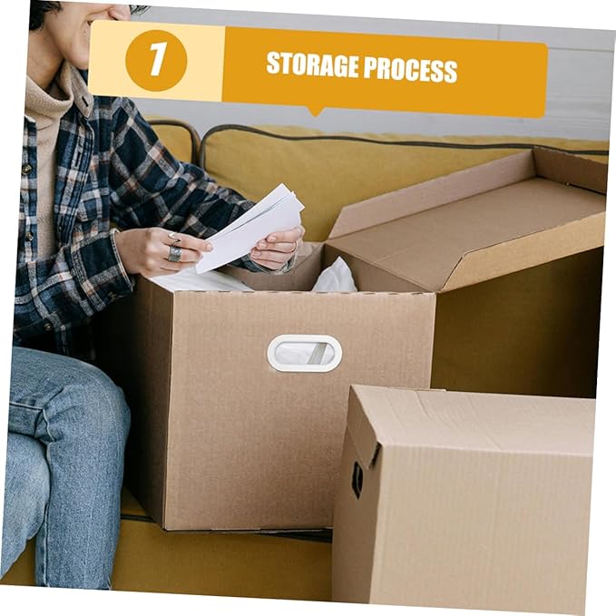 Healifty 10pcs Heavy Duty Plastic Box Handles for Moving Lifting and Carrying Comfortable Grip for Easy Attachment to Cardboard and Storage Bins and Reliable Packing Straps