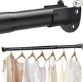 Closet Rods for Hanging Clothes, 16 to 74 Inch Stepless Adjustable Closet Rod, 1.3 Inch Heavy Duty Closet Hanging Rod for Closet Wardrobes Laundry RV,2 Packs
