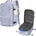 WONHOX Vacuum Seal Backpack for Travel with Air Pump 18x14x8 inches Vacpack Carry on Flight Approved Compression Daypack Laptop Space Saver Bag Storage with Vacuum System Travel Bag Women TaroPurple