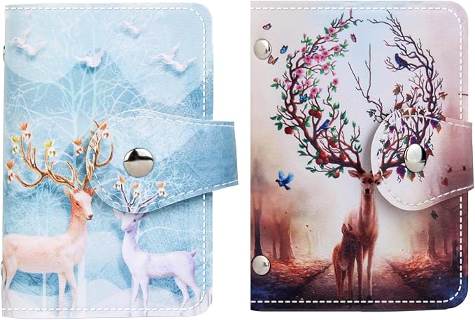 2 Pcs Credit Card Holder and business card holder，Sd Card Holder Each Has 26 Card Organizers, 2024 New Credit Card Holders book for Men and Women.