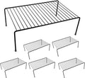 Large (16.1 x 10.2 Inch) Cabinet Storage Shelf Rack, Kitchen Shelves，Kitchen Counter and Cabinet Shelf, Storage Rack Organizer for Kitchen, Fridge, Cabinet, Bathroom Cupboard (Black, 6)