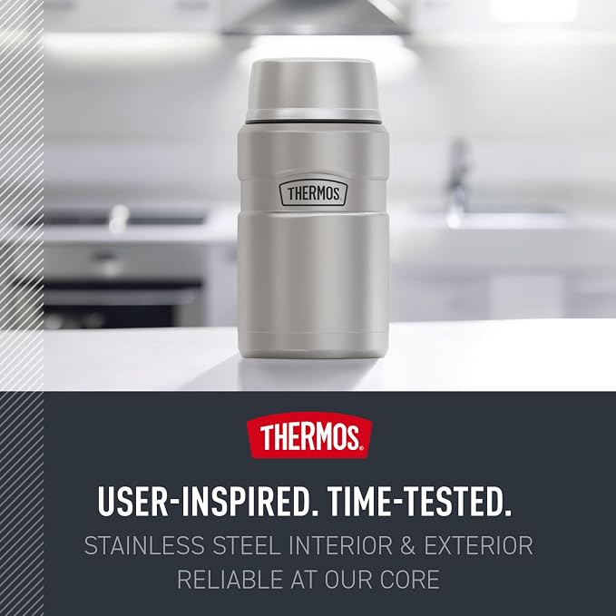 THERMOS Stainless King Vacuum-Insulated Food Jar, 24 Ounce, Matte Teal
