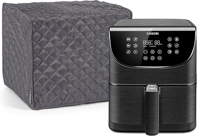Covermates Keepsakes - Air Fryer/Deep Fryer Cover - Dust Protection - Stain Resistant - Washable - Appliance Cover, Slate