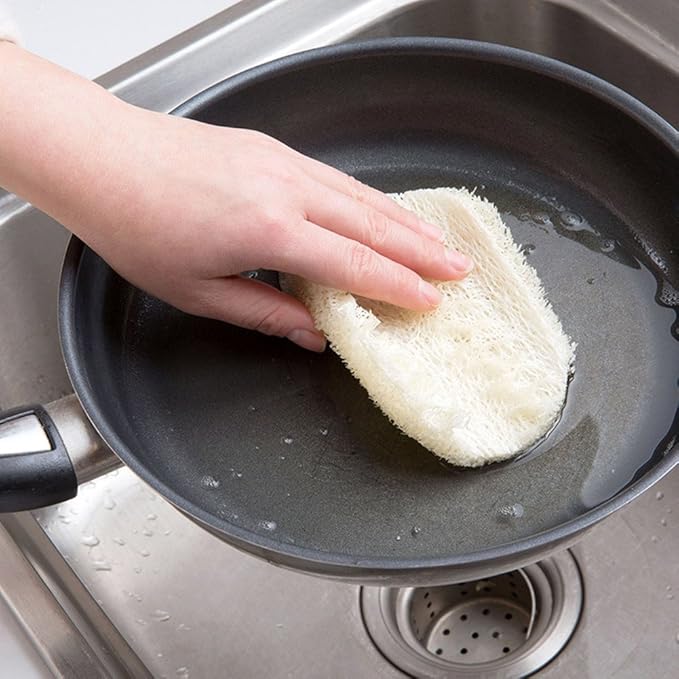 Best Kitchen Dish Washing Natural Loofah Sponge Scrubber£¬Portable Household Kitchen Cleaning Scouring