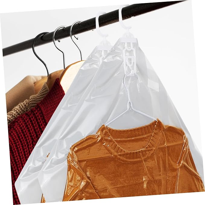 Outanaya 4pcs Vacuum Storage Bags for Clothes Hanging Design Compression Bags for Coats and Seasonal Saving and Protective for Closet Organization