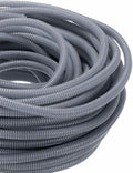 DMiotech 100ft Wire Loom Split Tubing 3/8 Inch(9.5mm) ID, Cord Protectors from Pet Flexible Conduit Cable Management for Office Home Garden, Gray