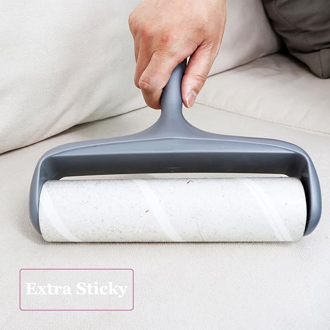 8 inch Large Lint Roller Refills Compatible with Scotch-Brite Pet Hair Pickup Extra Sticky Large Lint Roller 60 Sheets per Refill Pack of 6 Rolls 360 Easy-Tear Adhesive Sheets Total