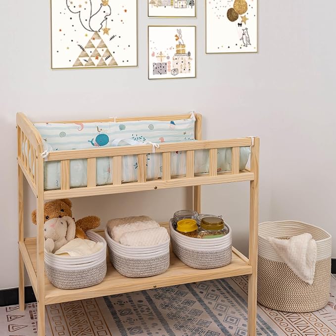 CubesLand Baskets for Shelves Storage,Cube Shelf Closet Storage Bins Set 3 | Long-lasting &Skin-friendly Toy Basket Bin,Stylish Room Decor Basket,Woven Off White/Light Brown