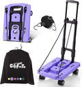 Folding Hand Truck Lightweight Hand Truck Dolly Foldable,Luggage cart with 4 Rotate Wheels, Utility Cart with Adjustable Handle,Collapsible Dolly for Moving