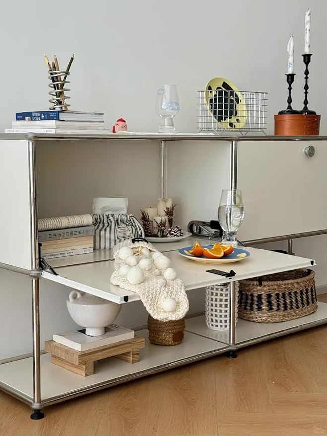 Modern Storage Cabinet Sideboard Versatile Free-Standing Organizer Cabinets for Home Office, Living Room, Bedroom, Kitchen, Garage