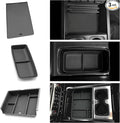 For 3PCS Center Console Organizer Tray&Console Tray Compatible with 2014-2018 Chevy Silverado/GMC Sierra 1500& 2015-2019 Silverado&Sierra 2500HD/3500HD - Full Console w/Bucket Seats Only