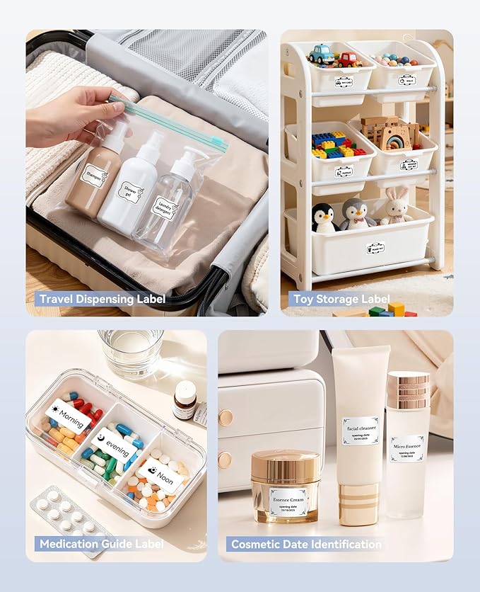 NIIMBOT 3 Roll Set Labels, 2'' x 1.2'' (50x30mm) Waterproof Thermal Label | for B1/B21/B31 Label Maker, for Mason Jar/Barcode/Logo/QR Code