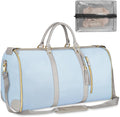 Ytonet Garment Duffle Bags for Travel, Convertible Travel Garment Bag with Shoulder Strap, Large Carry on Garment Bag Overnight Bag for Women with Shoe Pouch, 2 in 1 Hanging Suitcase Travel Bags, Blue