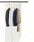 Clear Garment Bag, 42" Hanging Zippered Closet Organizer with Metal Frame – Protects Dresses, Suits & Jackets from Dust and Moisture