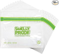 Smelly Proof 10 x Reusable Food Storage Bags, Reusable Freezer Bags, Reusable Snack Bags, Stand-Up Expandable “Stand & Fill”, Clear 3-Mil 6” x 4”, US Made, BPA FREE, NO PEVA, 10-pk